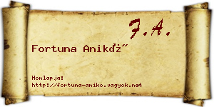 Fortuna Anikó névjegykártya