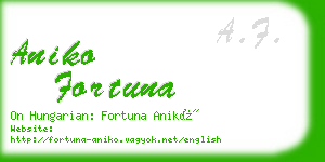aniko fortuna business card